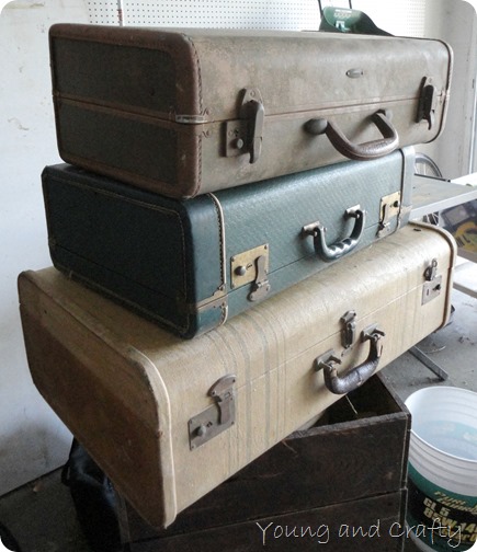 Vintage Suitcase Shelves {Tutorial} – Young and Crafty